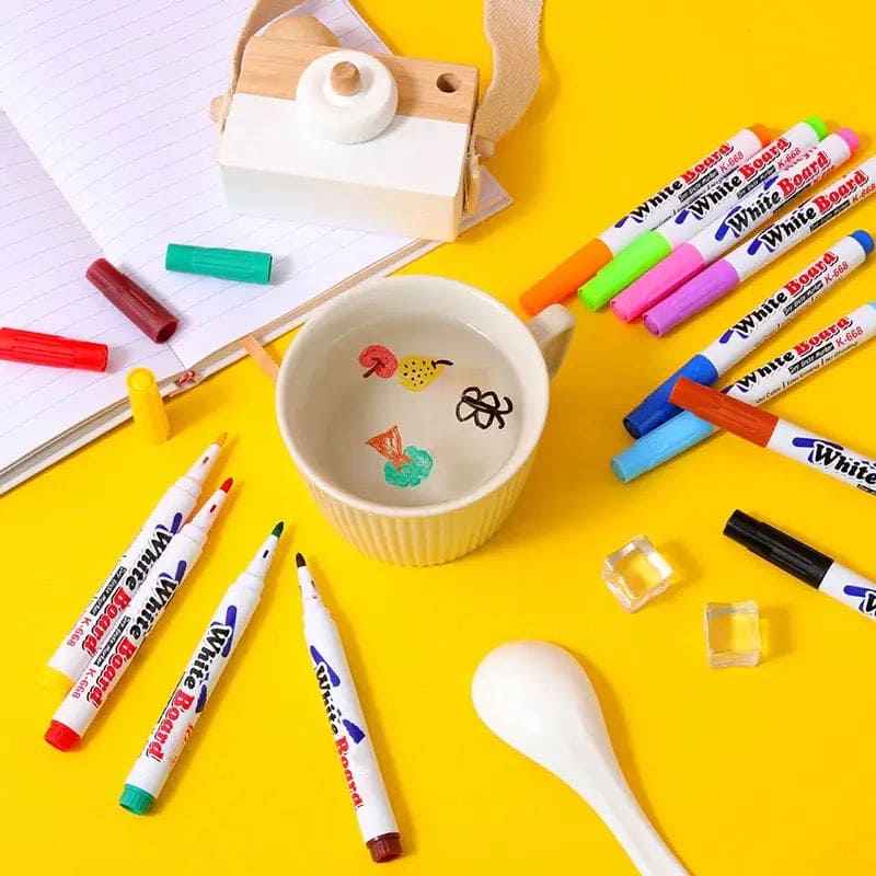 8 Colors Magical Water Painting Pen, Floating Doodle Pens, Kids Drawing Early Education Magic Whiteboard Marker, Floating Water Marker With Spoon, Ceramics Office School Art Marker, Erasable Whiteboard Marker with Spoon 8 Colors Magical Water Painting Pen, Floating Doodle Pens, Kids Drawing Early Education Magic Whiteboard Marker, Floating Water Marker With Spoon, Ceramics Office School Art Marker, Erasable Whiteboard Marker with Spoon
